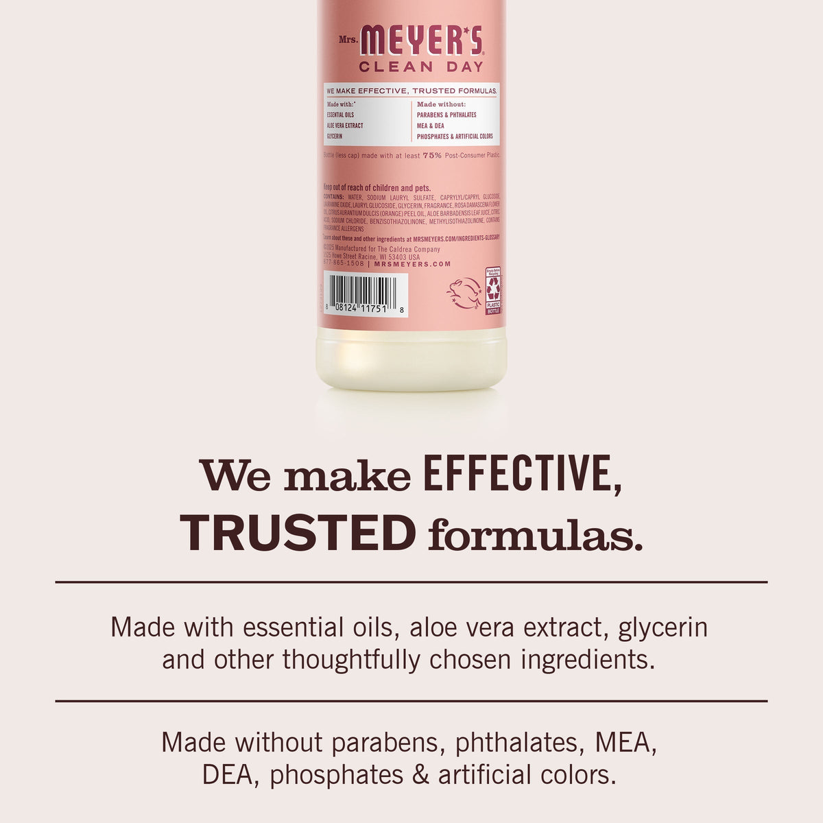 Mrs. Meyer's Rose Dish Soap 3-count bundle