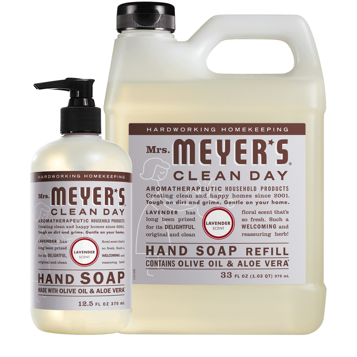 Mrs. Meyer's Lavender Liquid Hand Soap &amp; Refill Set