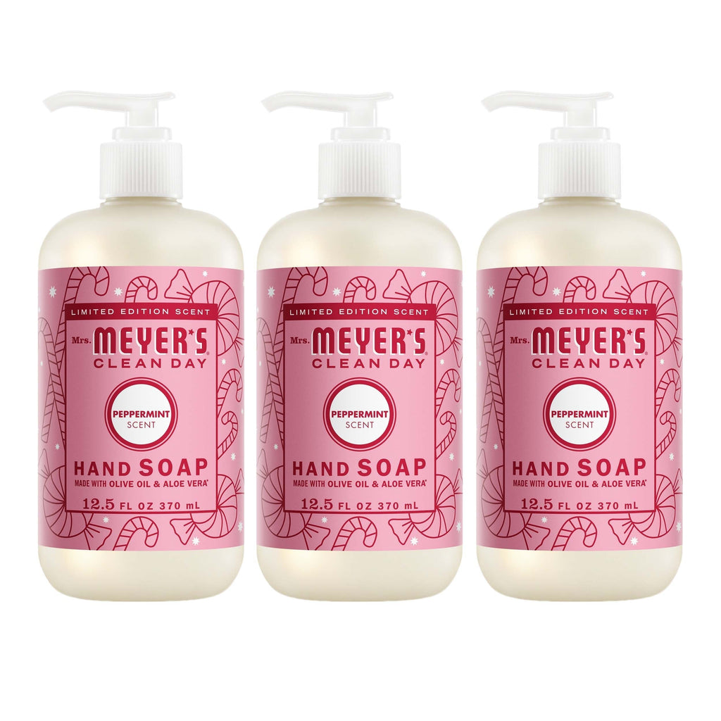 Mrs. Meyer's Peppermint Liquid Hand Soap 3-count Bundle
